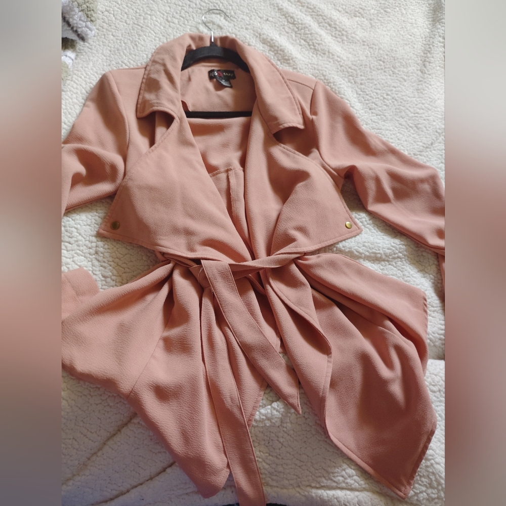 Chic Pink Trench Coat